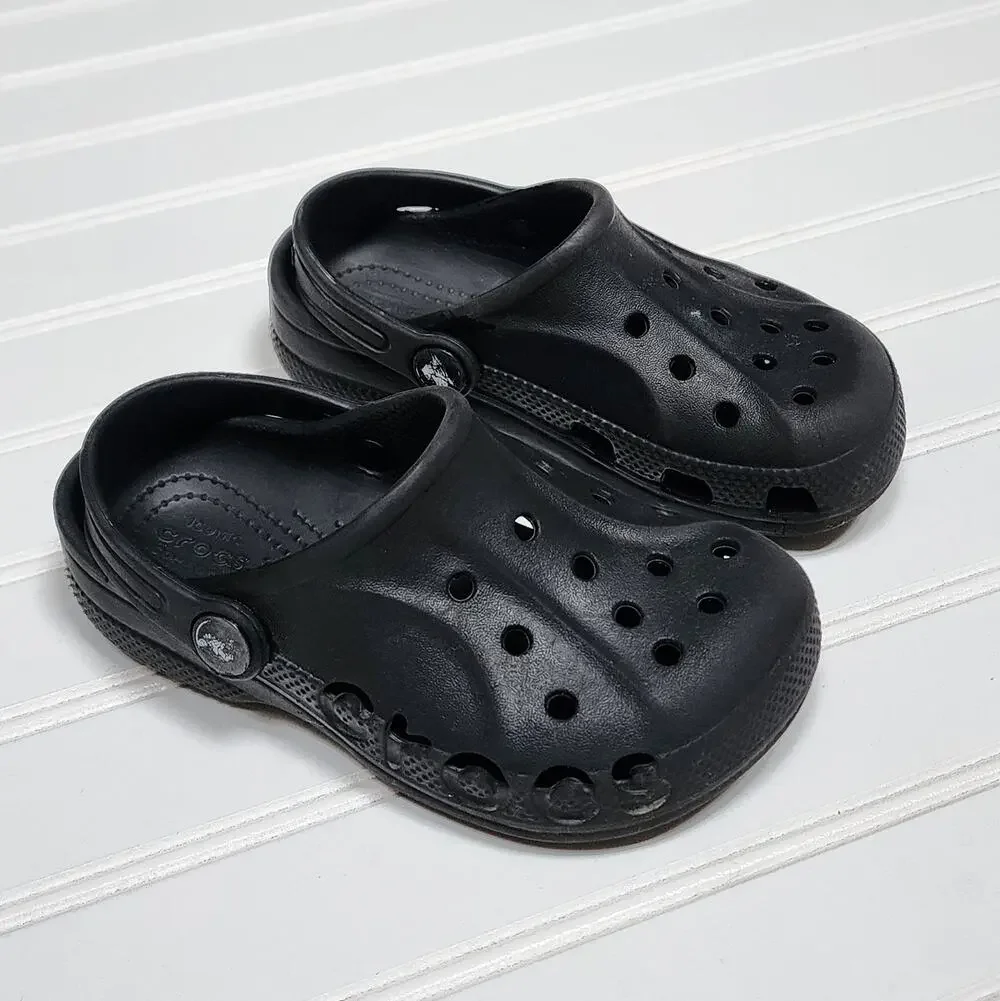 Crocs Kids Baya Black Clogs Sandals Size 11 Kids